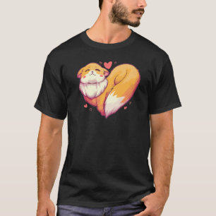 Fox Heart Retro Animal Wild Zoo Classic Passion P T-Shirt