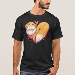 Fox Heart Retro Animal Wild Zoo Classic Passion T-Shirt