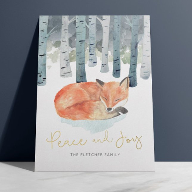 Fox Holiday Gold Foil Photo Cards (Creator Uploaded)