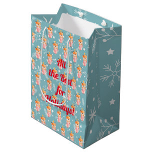 Fox Holidays Customize Medium Gift Bag