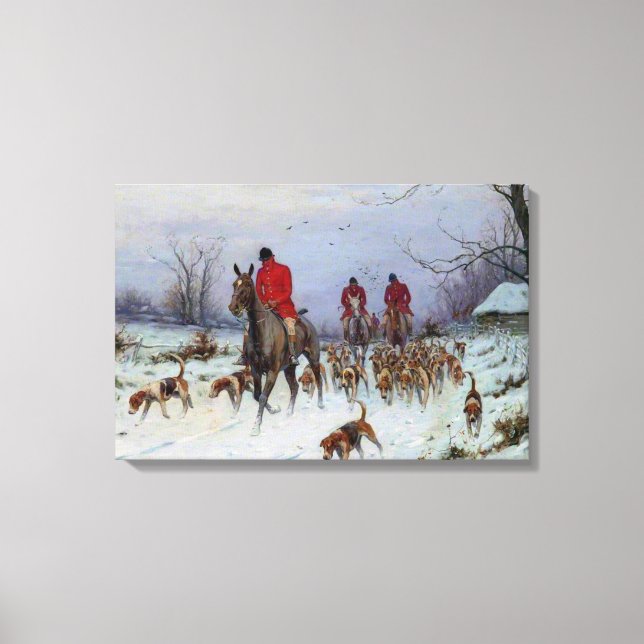 Fox Hunt Huntsmen and Hounds Returning Home Canvas Print (Front)