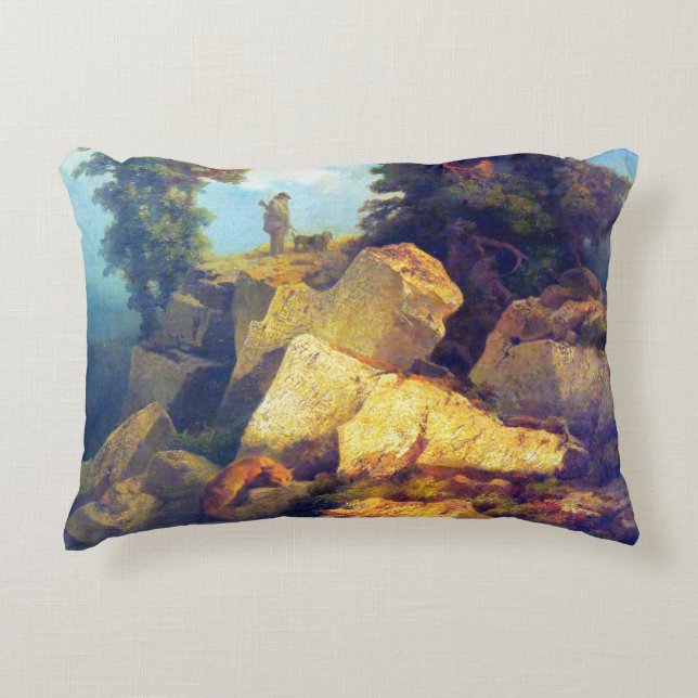 Fox Hunt Josef Navrátil  After 1850  Accent Pillow (Front)