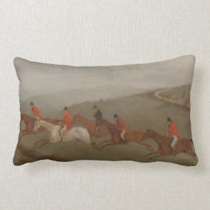 Fox Hunting Country Style Rectangular Cushion