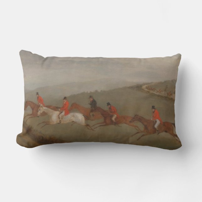 Fox Hunting Country Style Rectangular Cushion (Front)