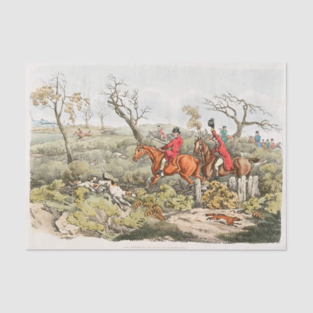 Fox Hunting from Sporting Sketches (1817-1818) Tissue Paper (Front)