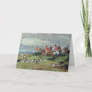 Fox Hunting in Surrey, 19th century Card