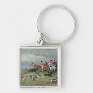 Fox Hunting in Surrey, 19th century Keychain