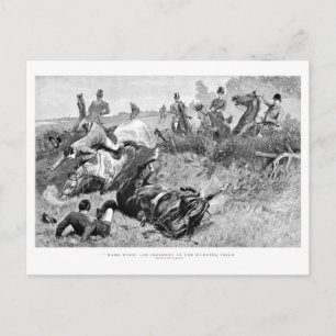Fox hunting in the UK 1890 postcard