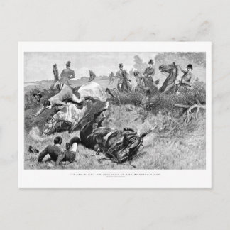 Fox hunting in the UK 1890 postcard