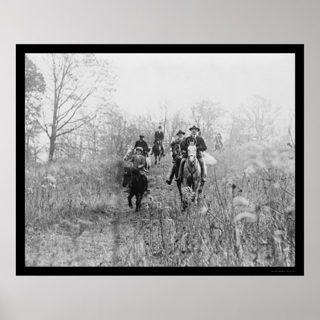 Fox Hunting in Virginia 1924 Poster (Front)