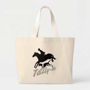 Fox Hunting Tally-Ho Large Tote Bag