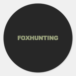 Fox Hunting With Byck Motif Classic Round Sticker