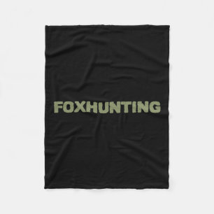 Fox Hunting With Byck Motif  Fleece Blanket