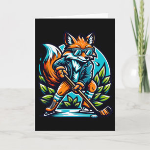 Fox Ice Hockey Cool Style Shades Card