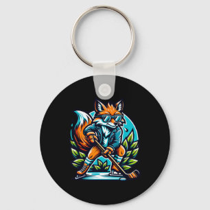 Fox Ice Hockey Cool Style Shades  Keychain