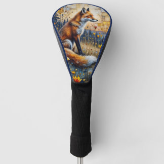 Fox in a Floral Meadow Golf Head Cover