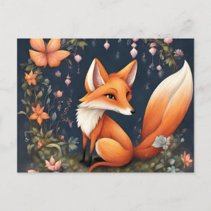 Fox in Bloom Postcard