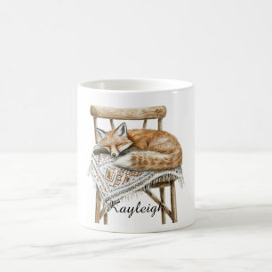 Fox in Chair Christmas Coffee Mug