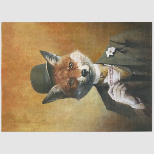 Fox in clothes Tisue Paper (Front)