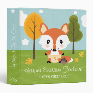 FOX IN DIAPERS BABY PHOTO ALBUM BINDER