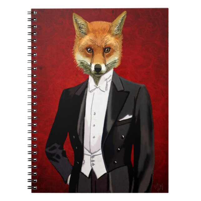 Fox In Evening Suit, Portrait Notebook (Front)