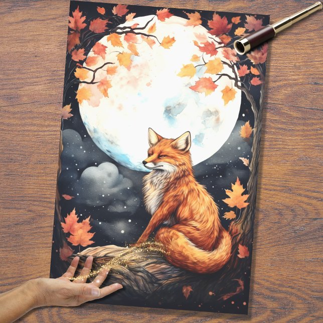 Fox in Moonlight 6 Decoupage Paper (Creator Uploaded)
