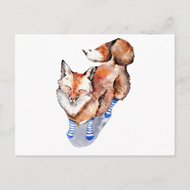 Fox in Socks Postcard (Front)