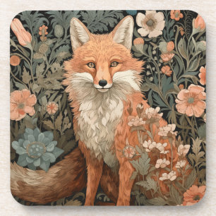 Fox in the Autumn Garden  Coaster
