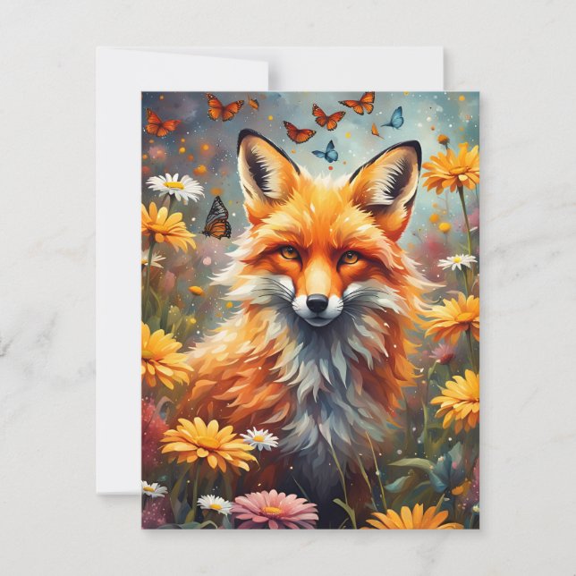fox in the meadow card (Front)