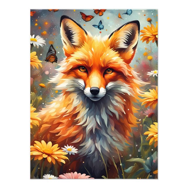 fox in the meadow photo print (Front)