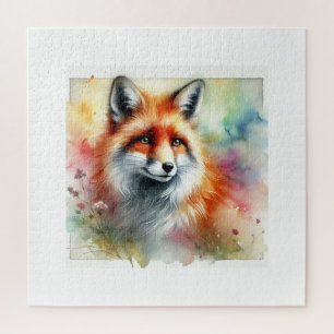 Fox in the Serene Forest 230924AREF126 - Watercolo Jigsaw Puzzle