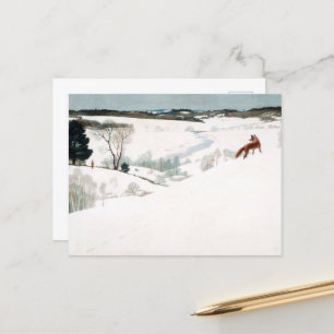 Fox in the Snow by Newell Convers Wyeth Holiday Postcard