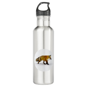 Fox in the Snow Colourful Photography Vintage 710 Ml Water Bottle