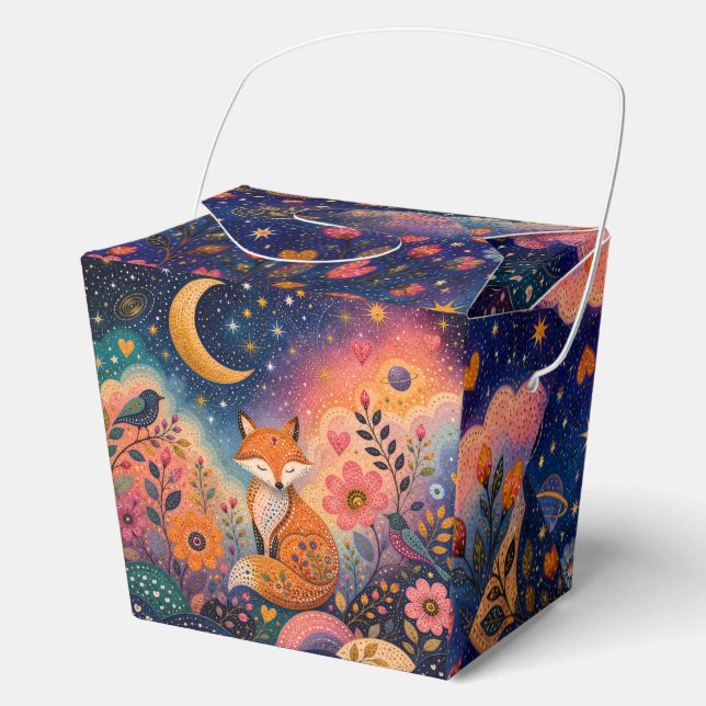 Fox in the Star Garden Favor Box (Front)
