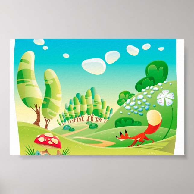 Fox in the wood. poster (Front)