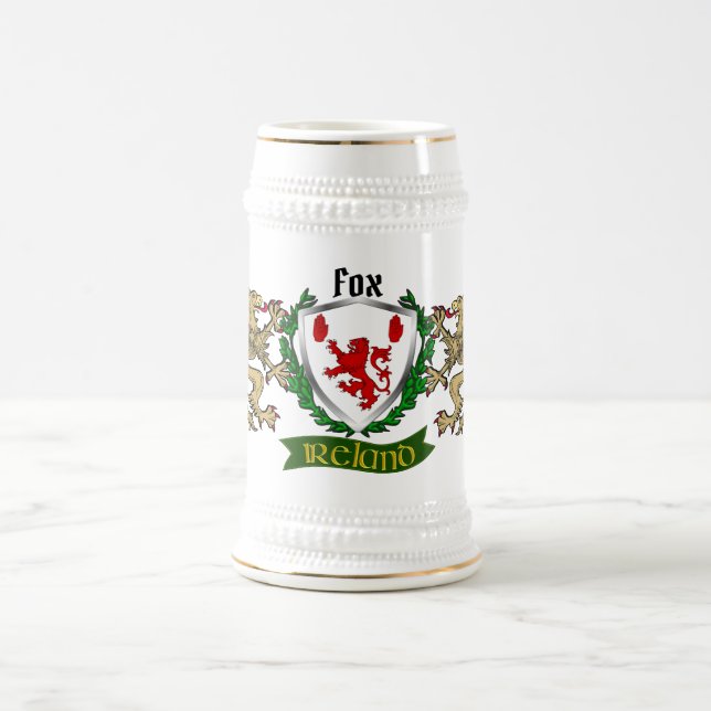 Fox Irish Shield Beer Stein (Center)