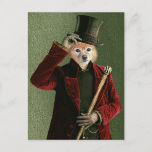 Fox Is A Man In A Top Hat" Postcard