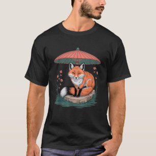 Fox Japanese Yokai Kitsune Spirit Mythical Folk Ar T-Shirt