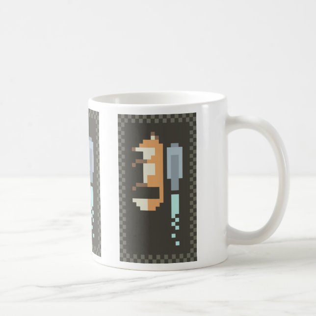 Fox Jetpack Pixel Art Mug (Right)