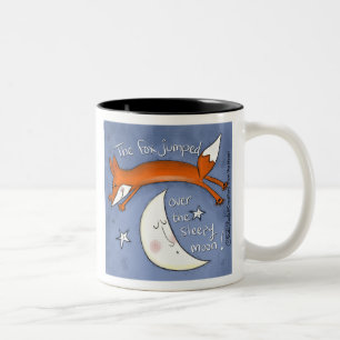 Fox Jumped Over the Moon Two-Tone Coffee Mug