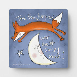 Fox Jumps Over the Moon Plaque