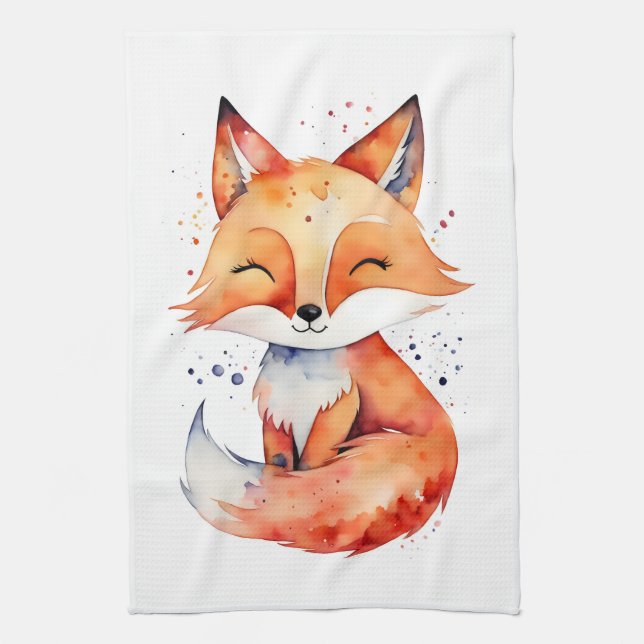 Fox Kitchen Towel (Vertical)