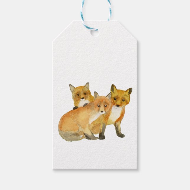 Fox Kits Gift Tags (Front)