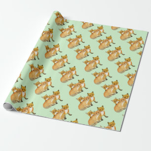 Fox Kits Wrapping Paper