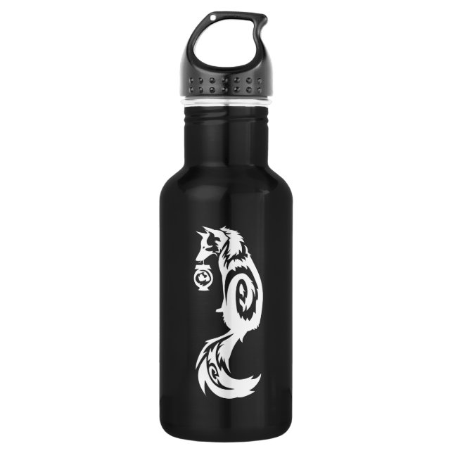 Fox Kitsune Tribal with Spirit Lantern 532 Ml Water Bottle (Front)