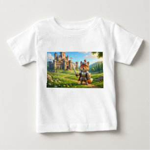 Fox Knight Castle Kids Cartoon T-Shirt