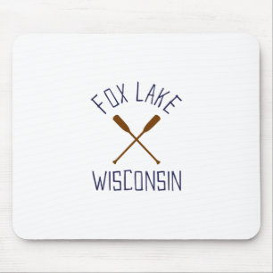 Fox Lake Wisconsin Outdoors Vintage Mouse Pad