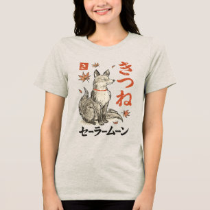 Fox Legend Japanese Folklore T-Shirt Tri-Blend Shirt