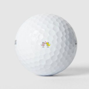 Fox Love Kiss Animal Cute Cartoon Design Funny Golf Balls