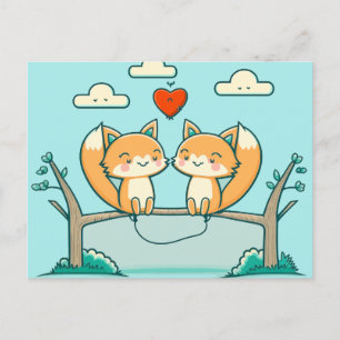 Fox Love Postcard